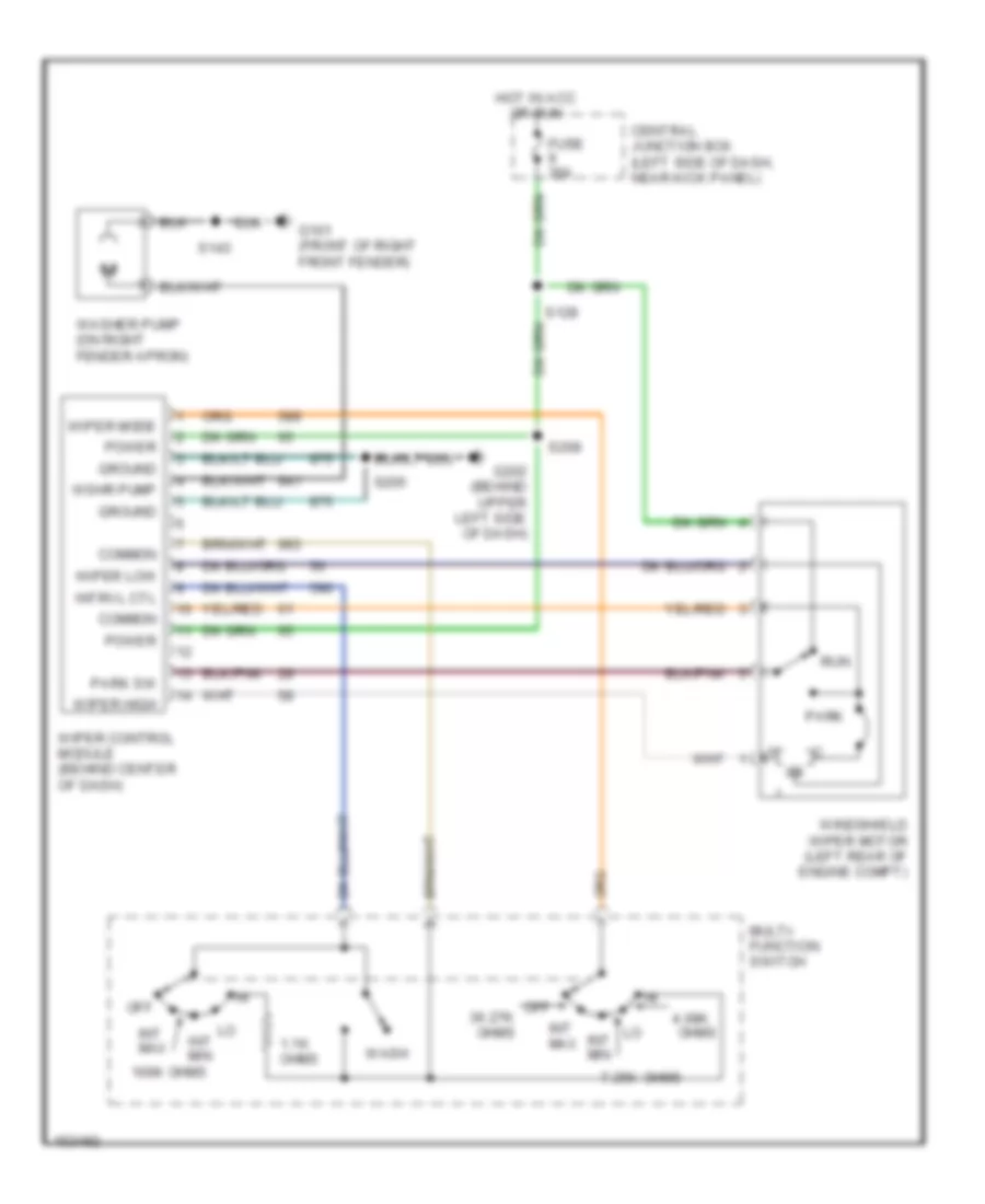 WiperWasher Wiring Diagram for Ford Econoline E150 2002
