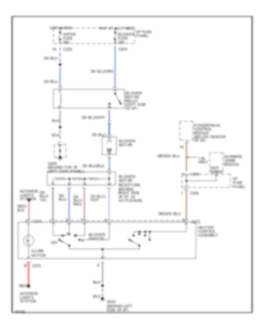 Heater Wiring Diagram for Ford Escort GT 1996