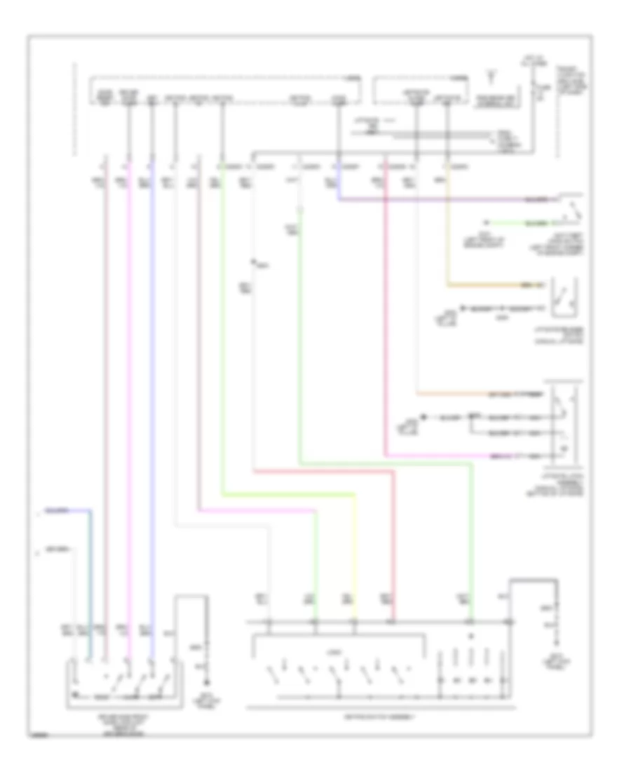 Power Door Locks Wiring Diagram 2 of 2 for Ford Flex SEL 2009