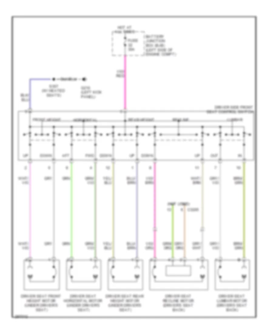 Power Seats Wiring Diagram 10 Way Driver Seat for Ford Flex SEL 2009