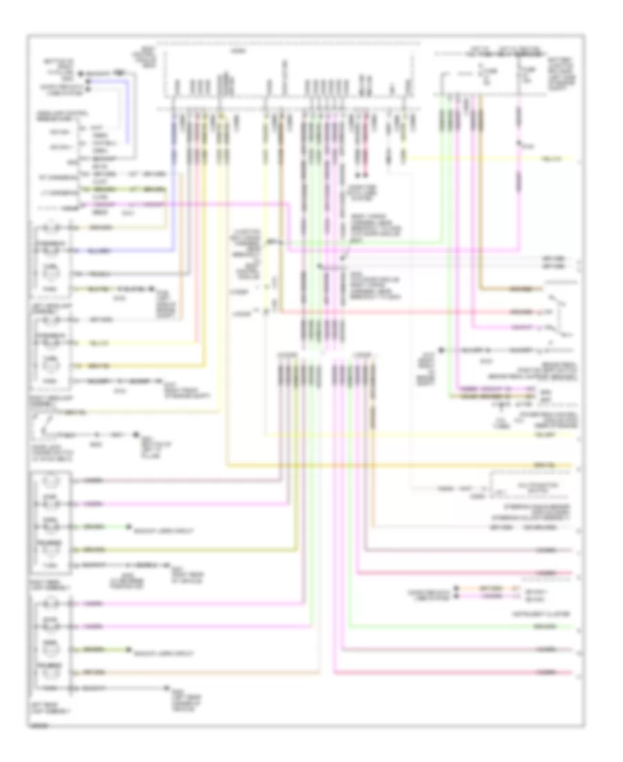 Exterior Lamps Wiring Diagram, Except Electric (1 of 2) for Ford Focus S 2013