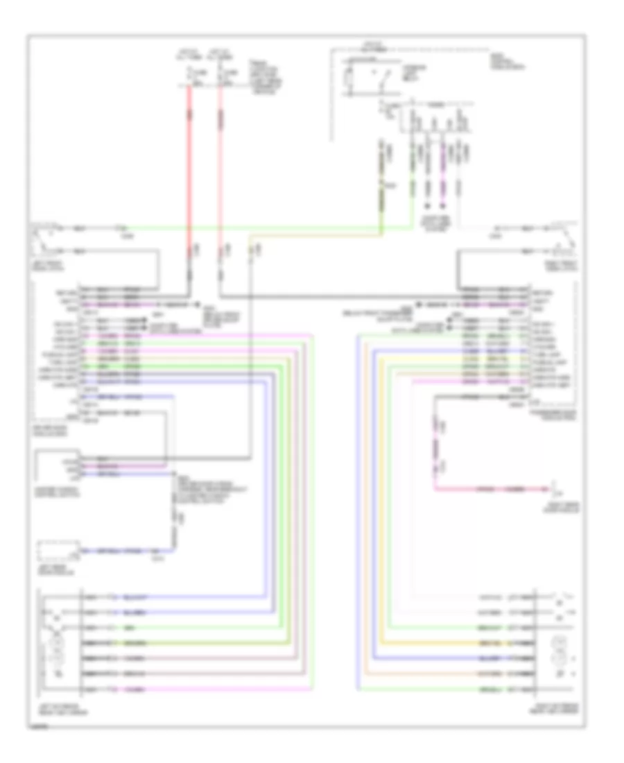 Power Mirrors Wiring Diagram, Except Electric with Door Module for Ford Focus S 2013
