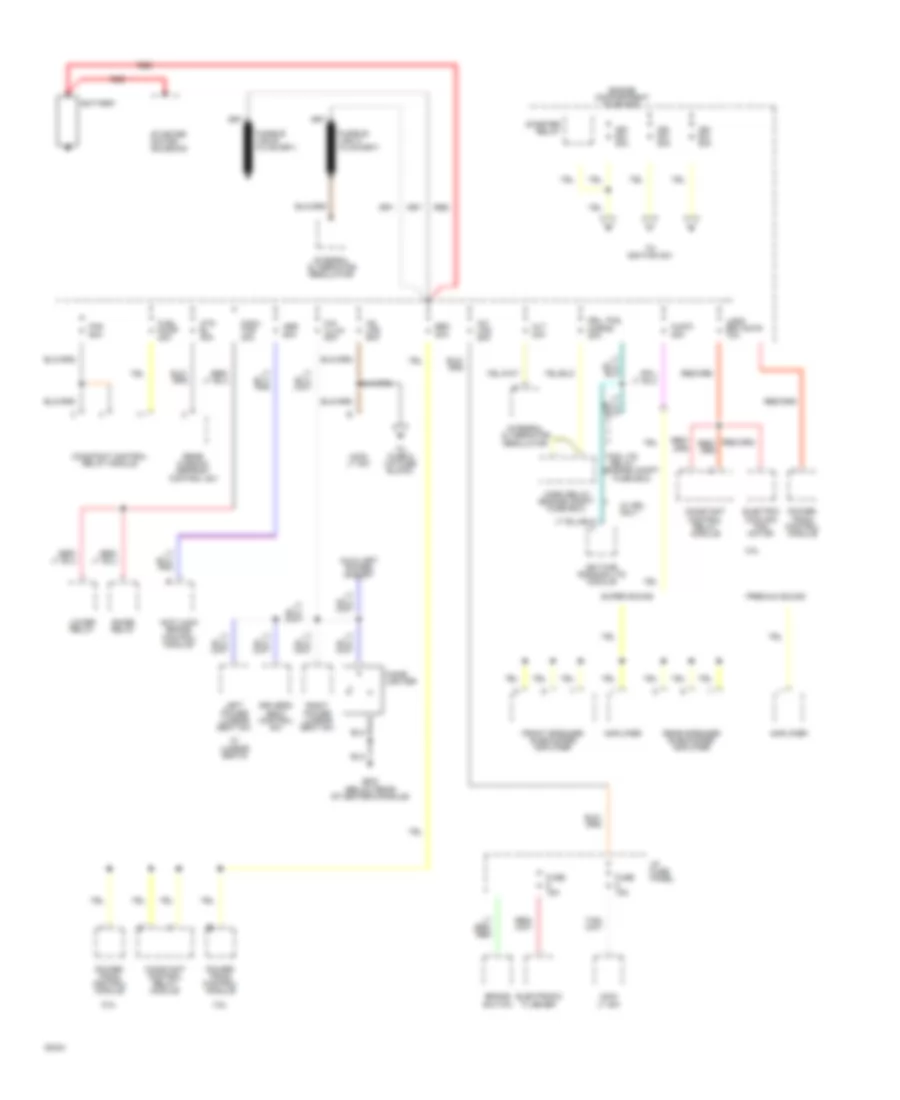 Power Distribution Wiring Diagram 1 of 3 for Ford Mustang 1994