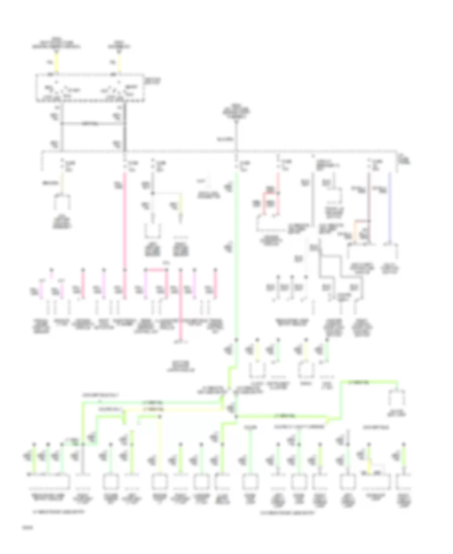 Power Distribution Wiring Diagram 2 of 3 for Ford Mustang 1994