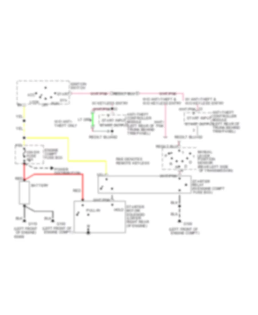 Starting Wiring Diagram A T for Ford Mustang 1994