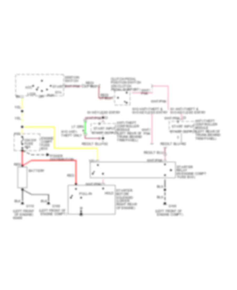 Starting Wiring Diagram M T for Ford Mustang 1994