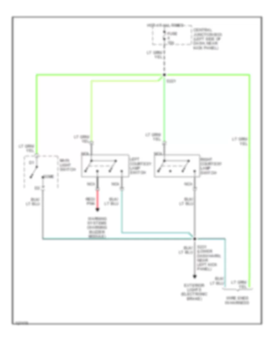 Courtesy Lamps Wiring Diagram Cutaway Chassis for Ford Econoline E150 2000