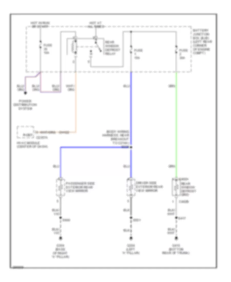 Defoggers Wiring Diagram for Ford Focus S 2009