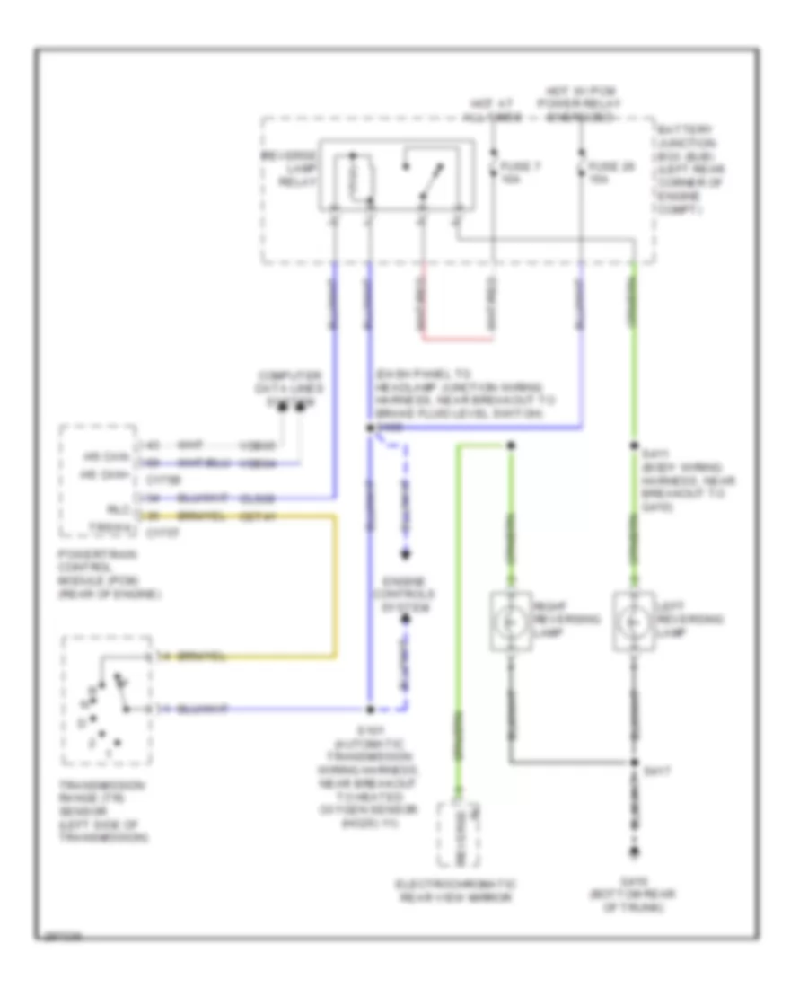 Backup Lamps Wiring Diagram A T for Ford Focus S 2009