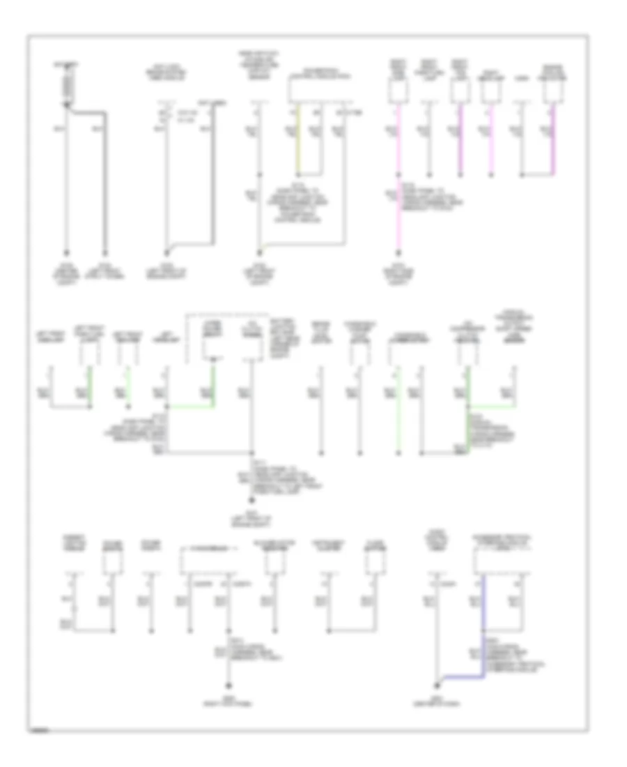 Ground Distribution Wiring Diagram 1 of 3 for Ford Focus S 2009