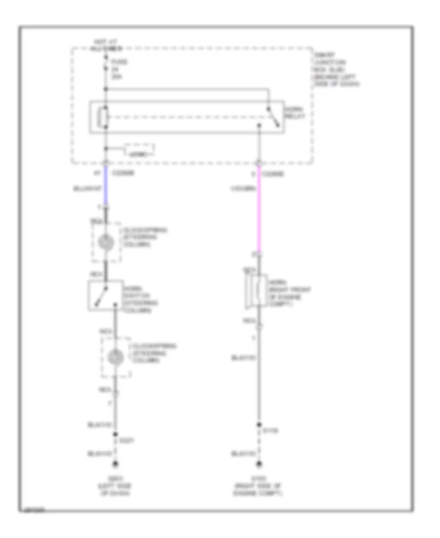 Horn Wiring Diagram for Ford Focus S 2009