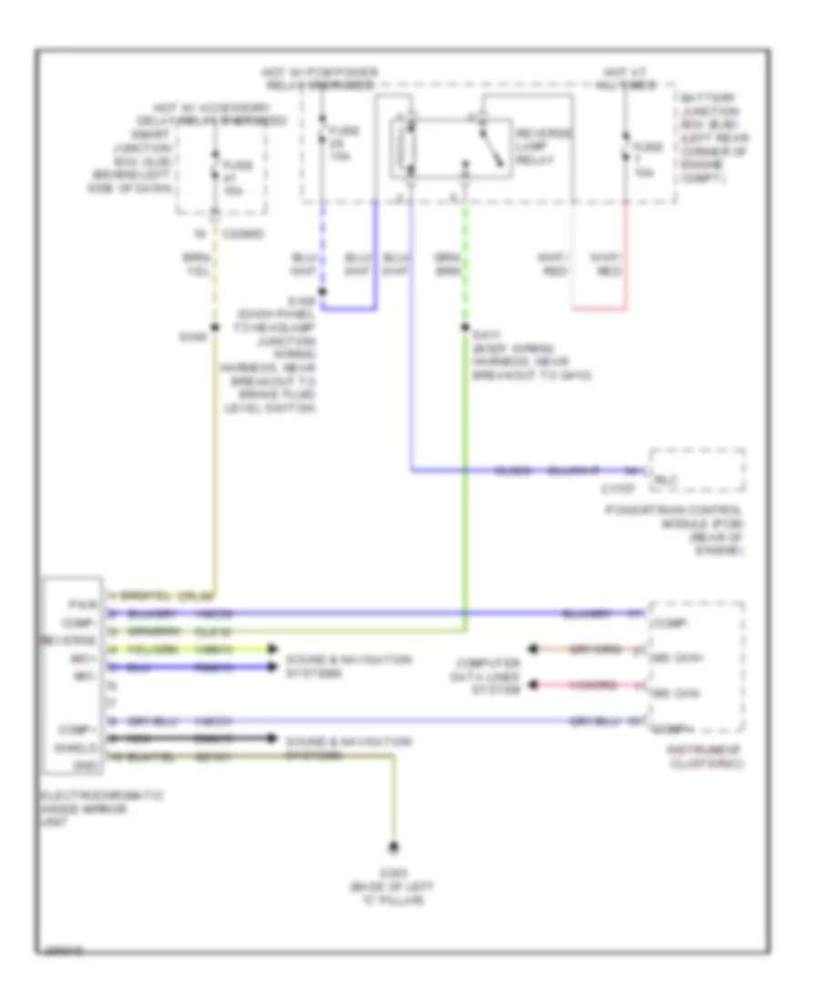 Electrochromic Mirror Wiring Diagram for Ford Focus S 2009