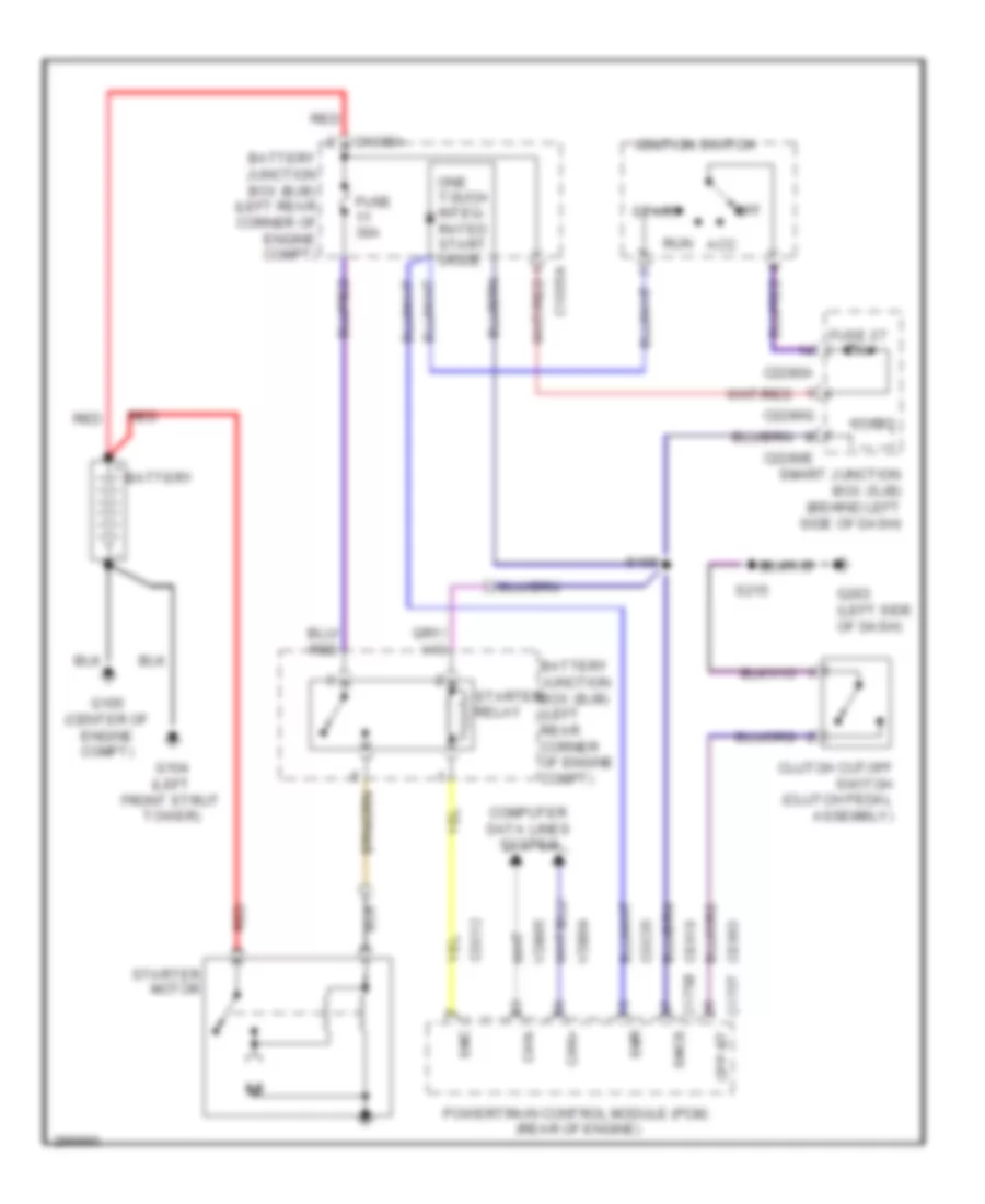 Starting Wiring Diagram, MT for Ford Focus S 2009