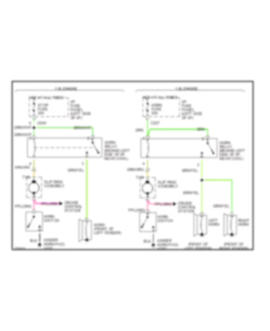 Horn Wiring Diagram for Ford Escort LX 1996