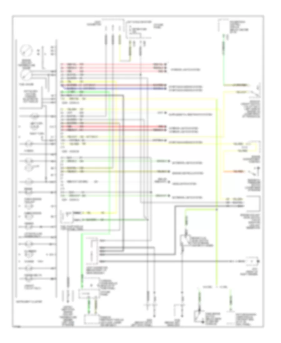 Instrument Cluster Wiring Diagram Standard Cluster for Ford Escort LX 1996