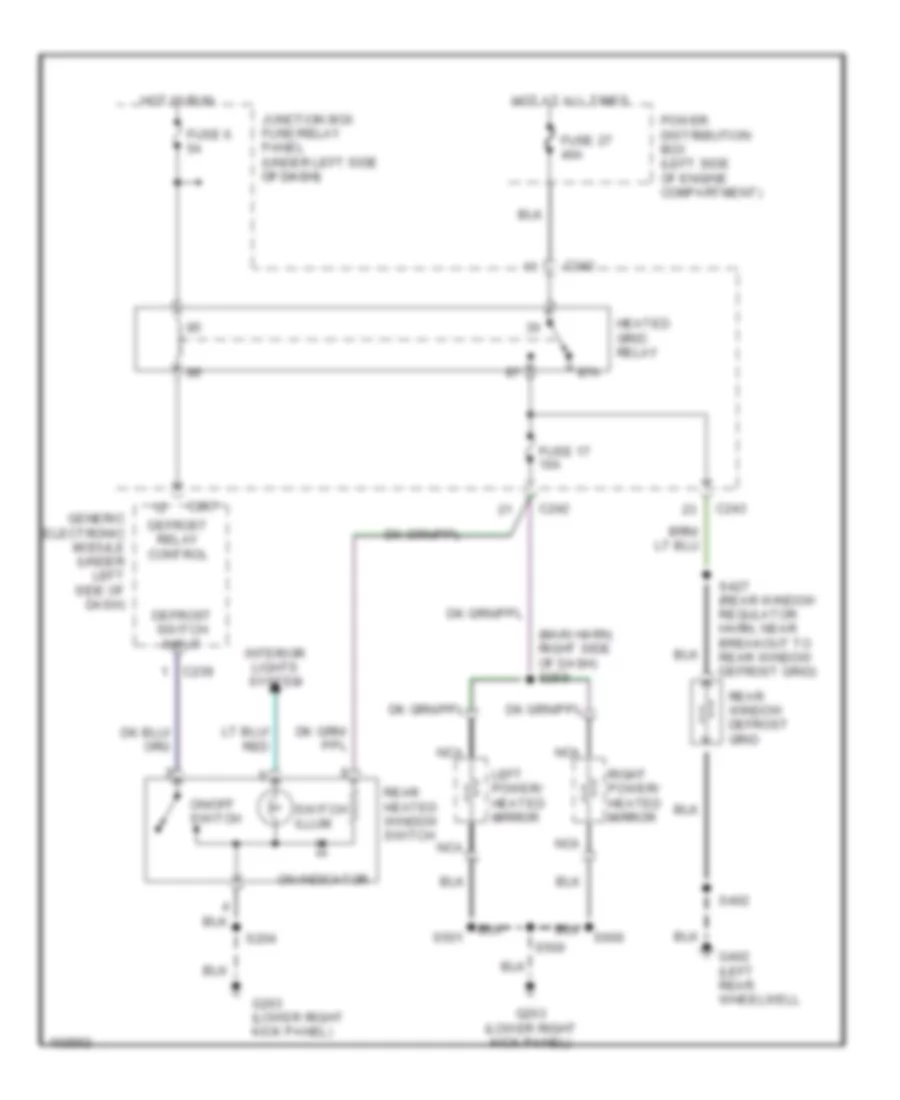 Defogger Wiring Diagram for Ford Expedition 1998