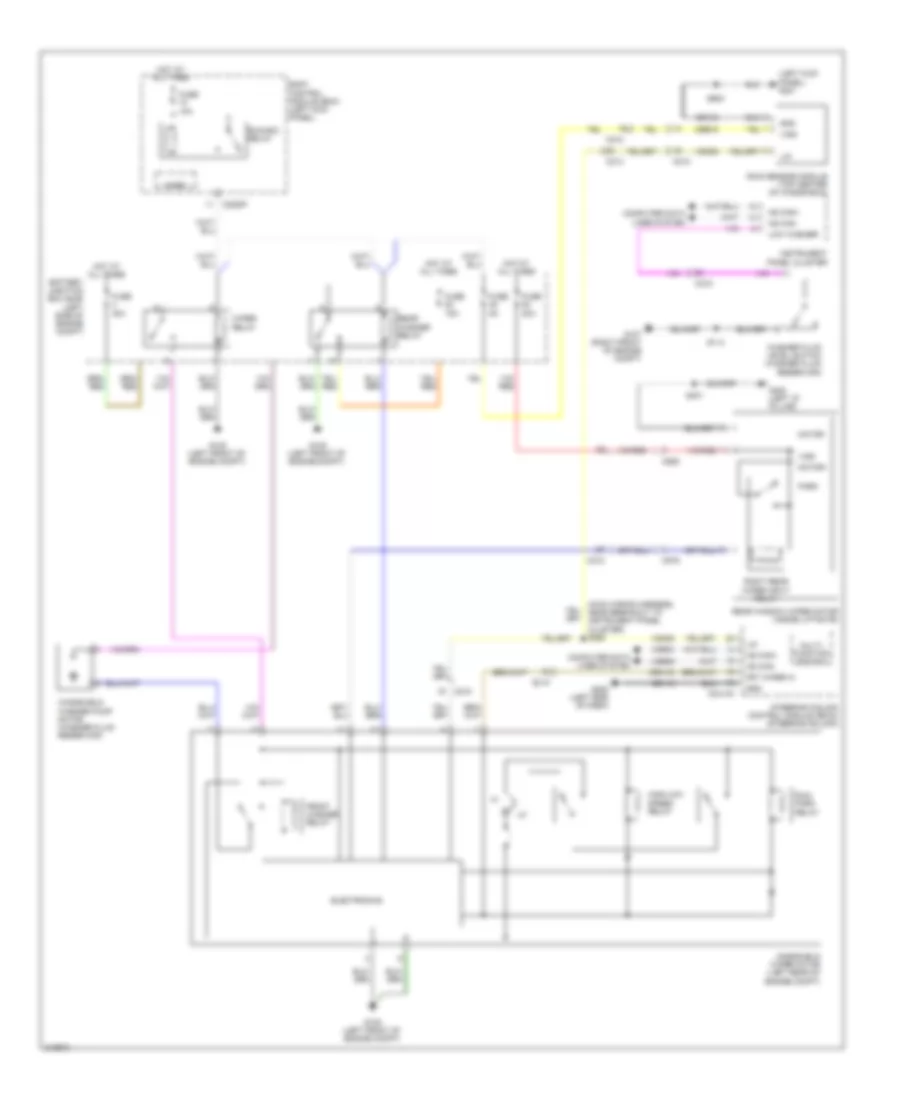 Электросхема стеклоочистителя, дворников и омывателя для Ford Edge SEL 2011
