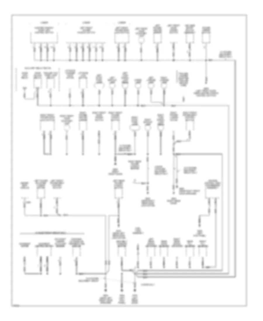 Ground Distribution Wiring Diagram 3 of 4 for Ford Explorer 1996