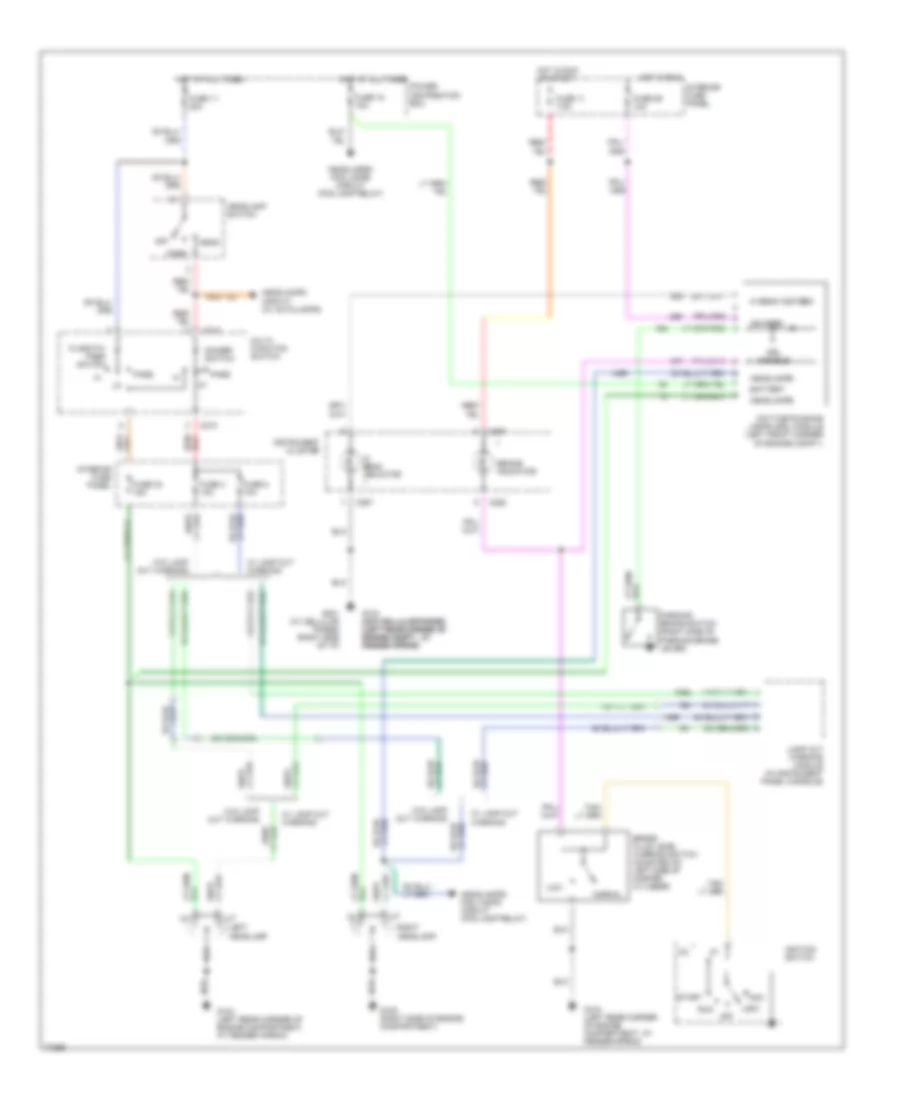 Headlamps Wiring Diagram with DRL for Ford Explorer 1996