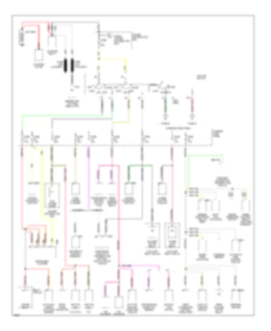 Power Distribution Wiring Diagram 1 of 5 for Ford Explorer 1996