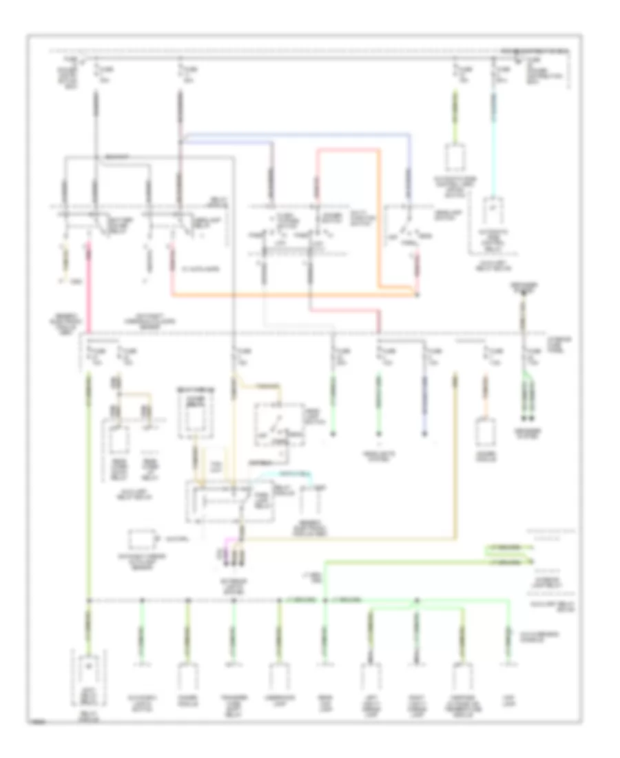 Power Distribution Wiring Diagram (3 of 5) for Ford Explorer 1996