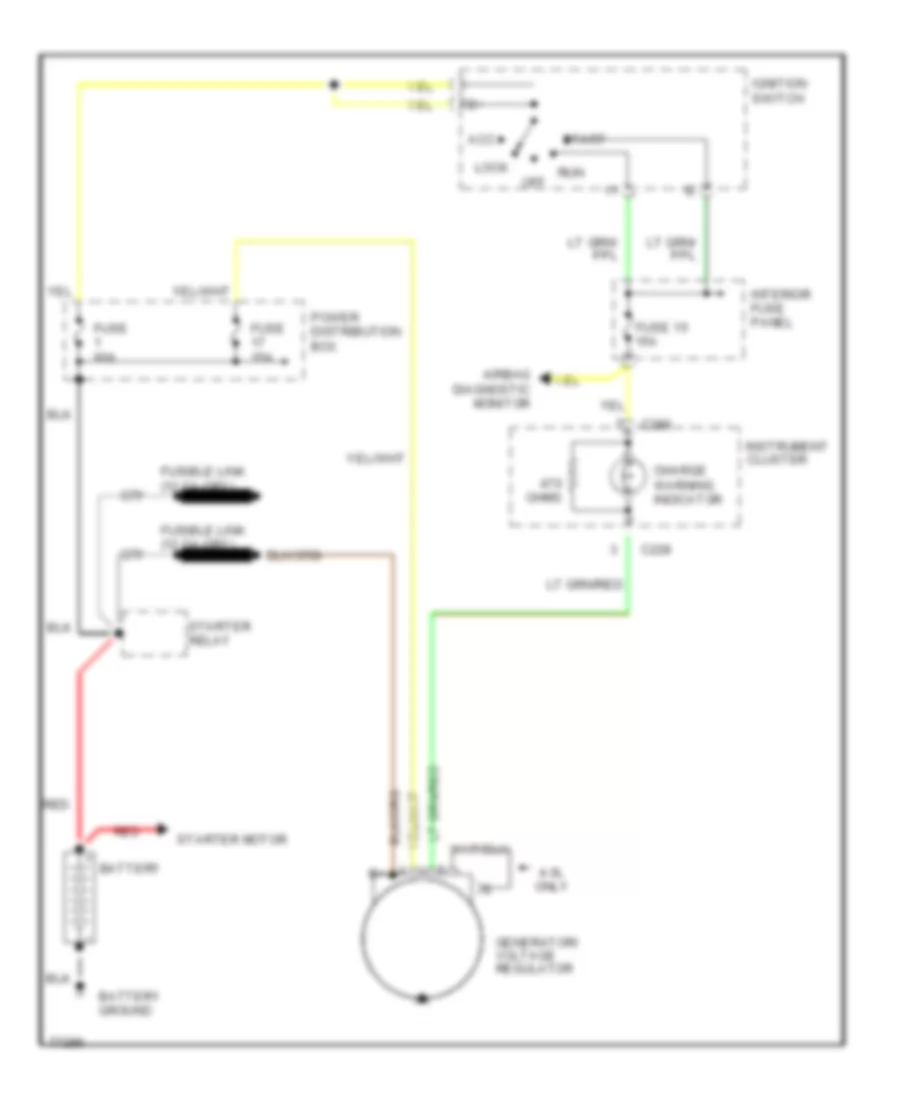 Charging Wiring Diagram for Ford Explorer 1996
