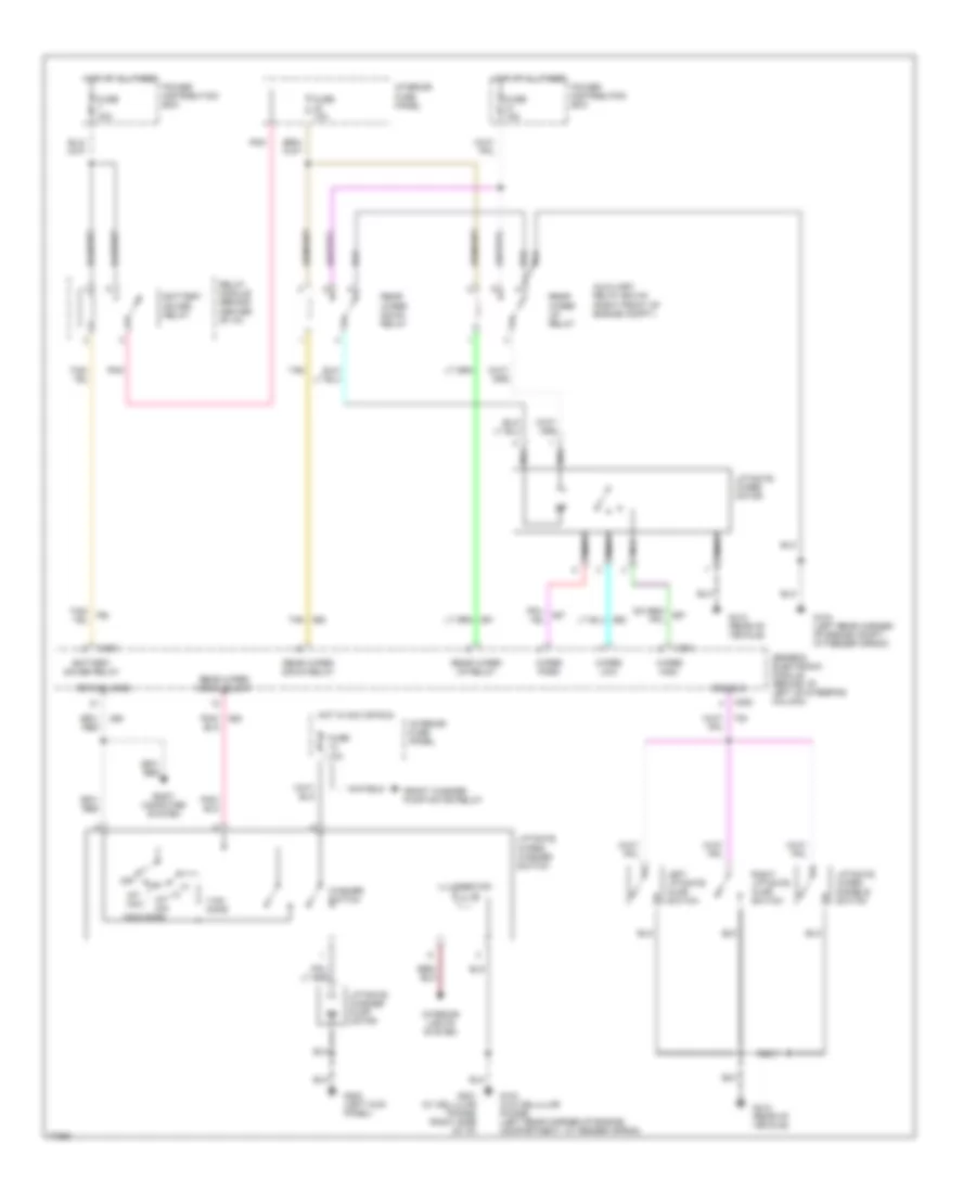 Электросхема заднего стеклоочистителя дворника и омывателя для Ford Explorer 1996