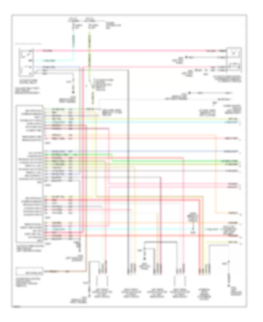 Electronic Suspension Wiring Diagram 1 of 2 for Ford Explorer 1998