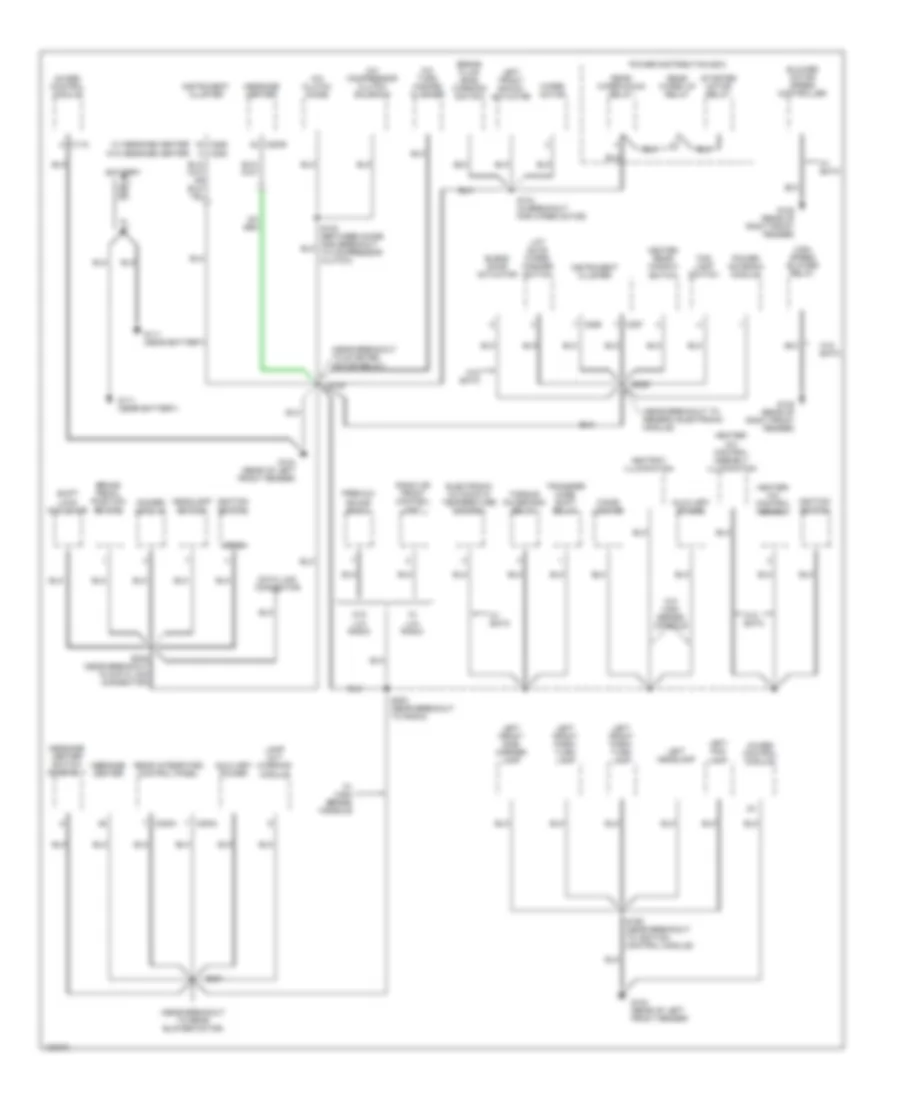 Ground Distribution Wiring Diagram 1 of 4 for Ford Explorer 1998