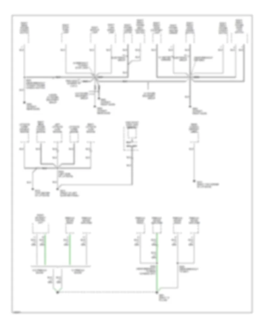 Ground Distribution Wiring Diagram 4 of 4 for Ford Explorer 1998
