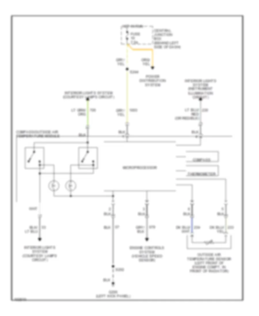 Overhead Console Wiring Diagram for Ford Explorer 1998