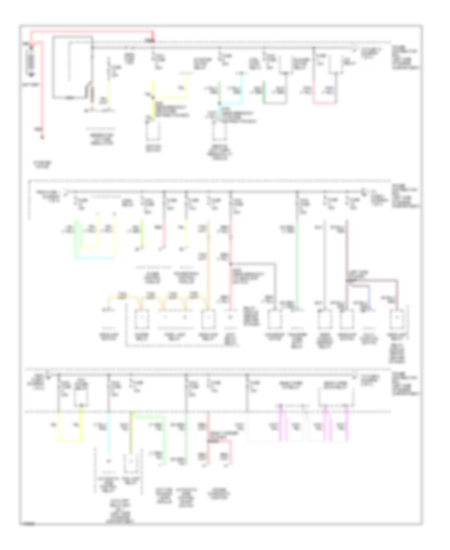Power Distribution Wiring Diagram 1 of 4 for Ford Explorer 1998
