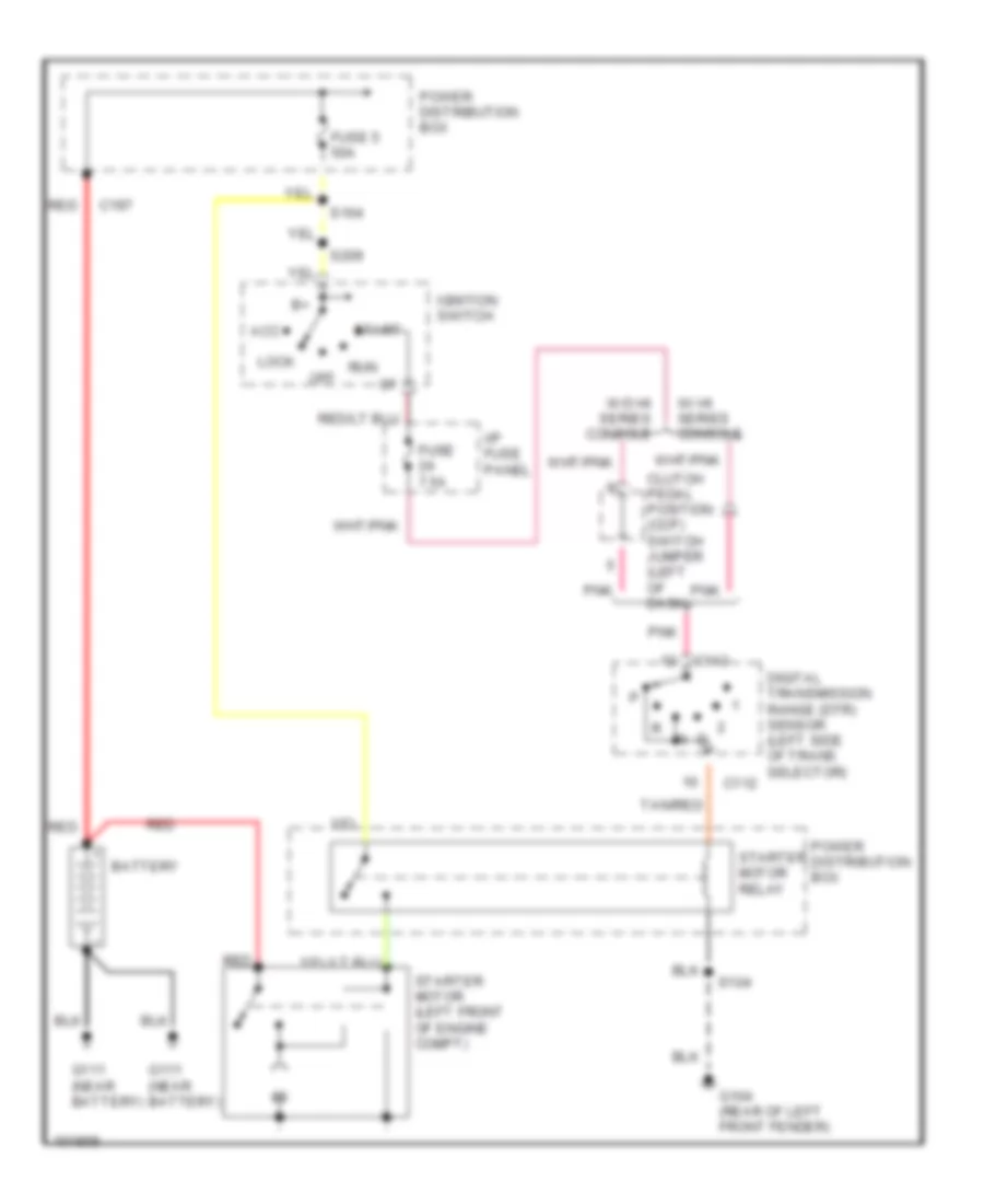 Starting Wiring Diagram, AT for Ford Explorer 1998