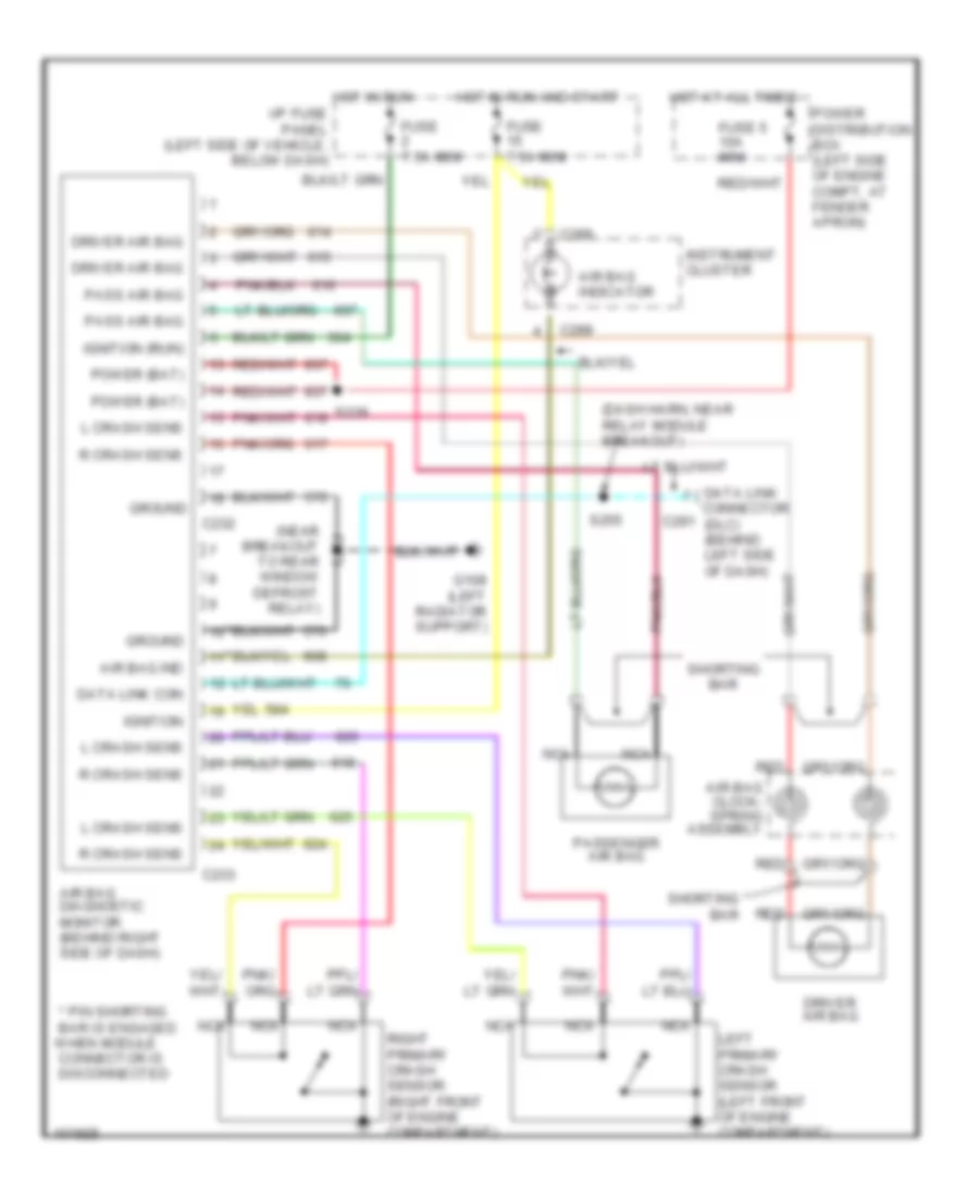 Supplemental Restraint Wiring Diagram for Ford Explorer 1998
