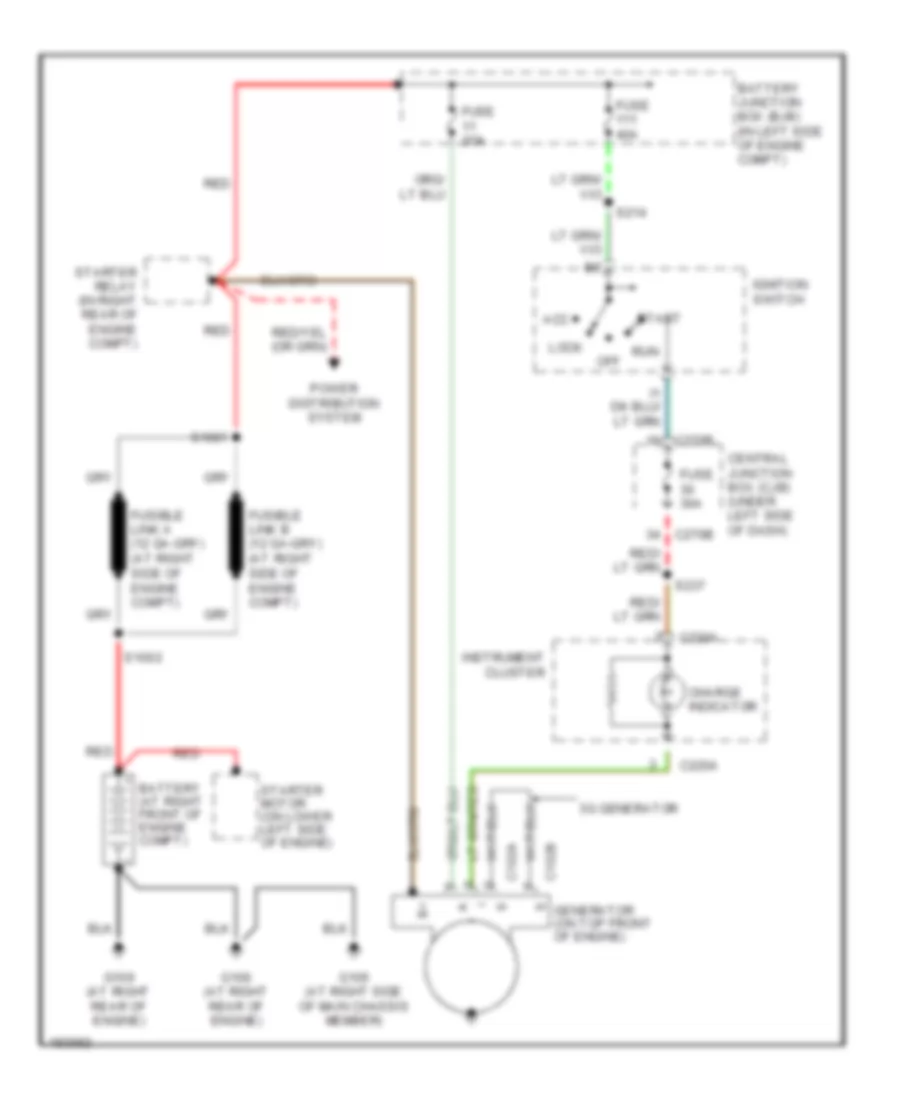 Charging Wiring Diagram for Ford Pickup Heritage F150 2004