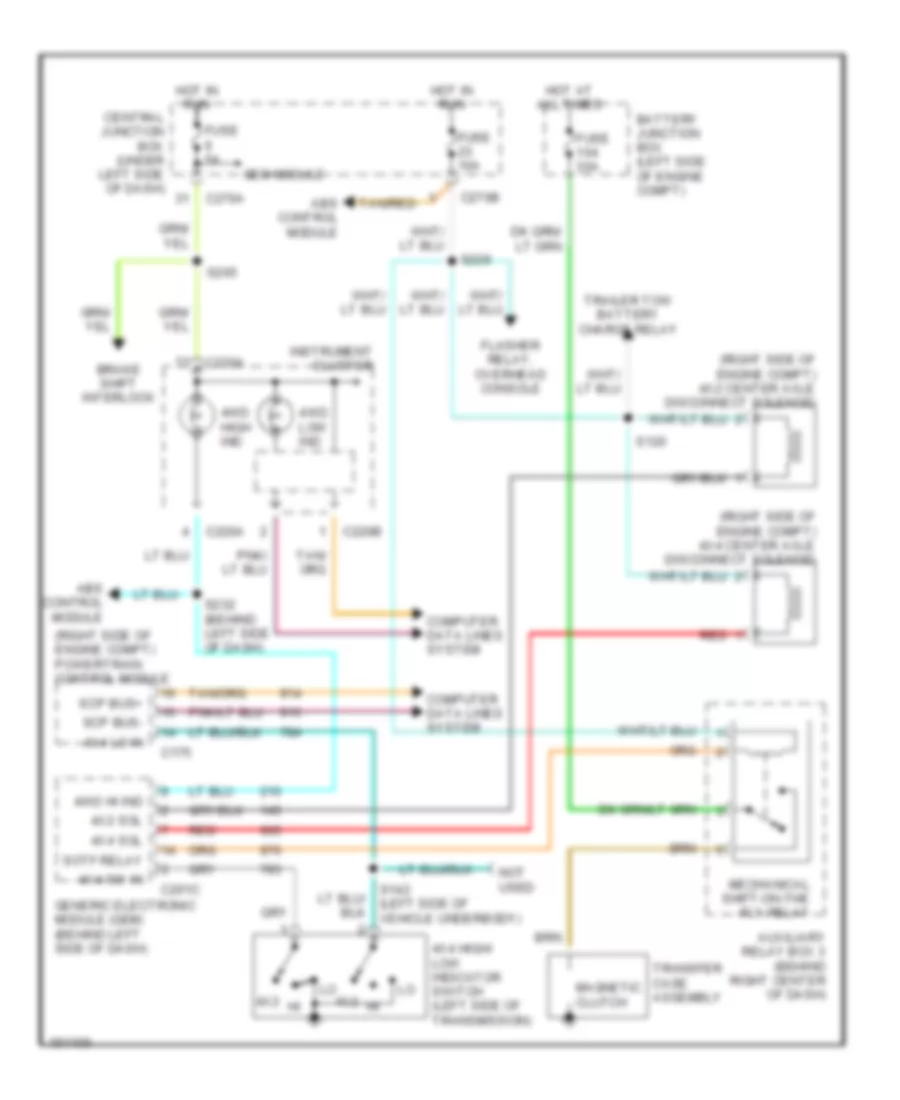 4WD Wiring Diagram, Mechanical for Ford Pickup Heritage F150 2004