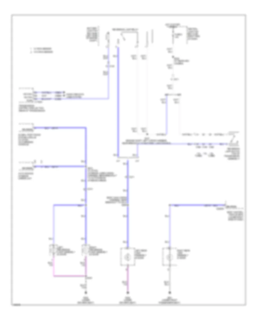 Backup Lamps Wiring Diagram for Ford Fiesta SE 2014