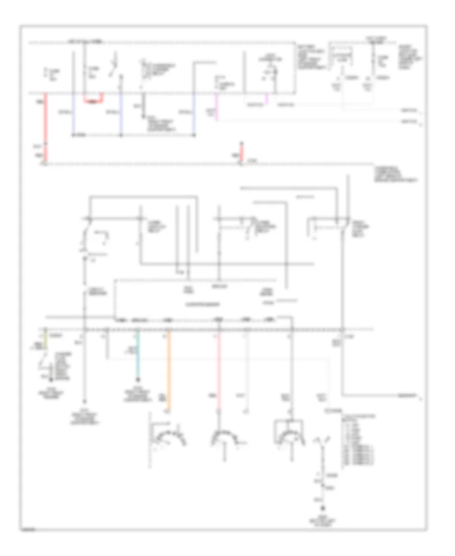 Передняя сторона и Электросхема заднего стеклоочистителя дворника и омывателя (1 из 2) для Ford Freestyle SEL 2005