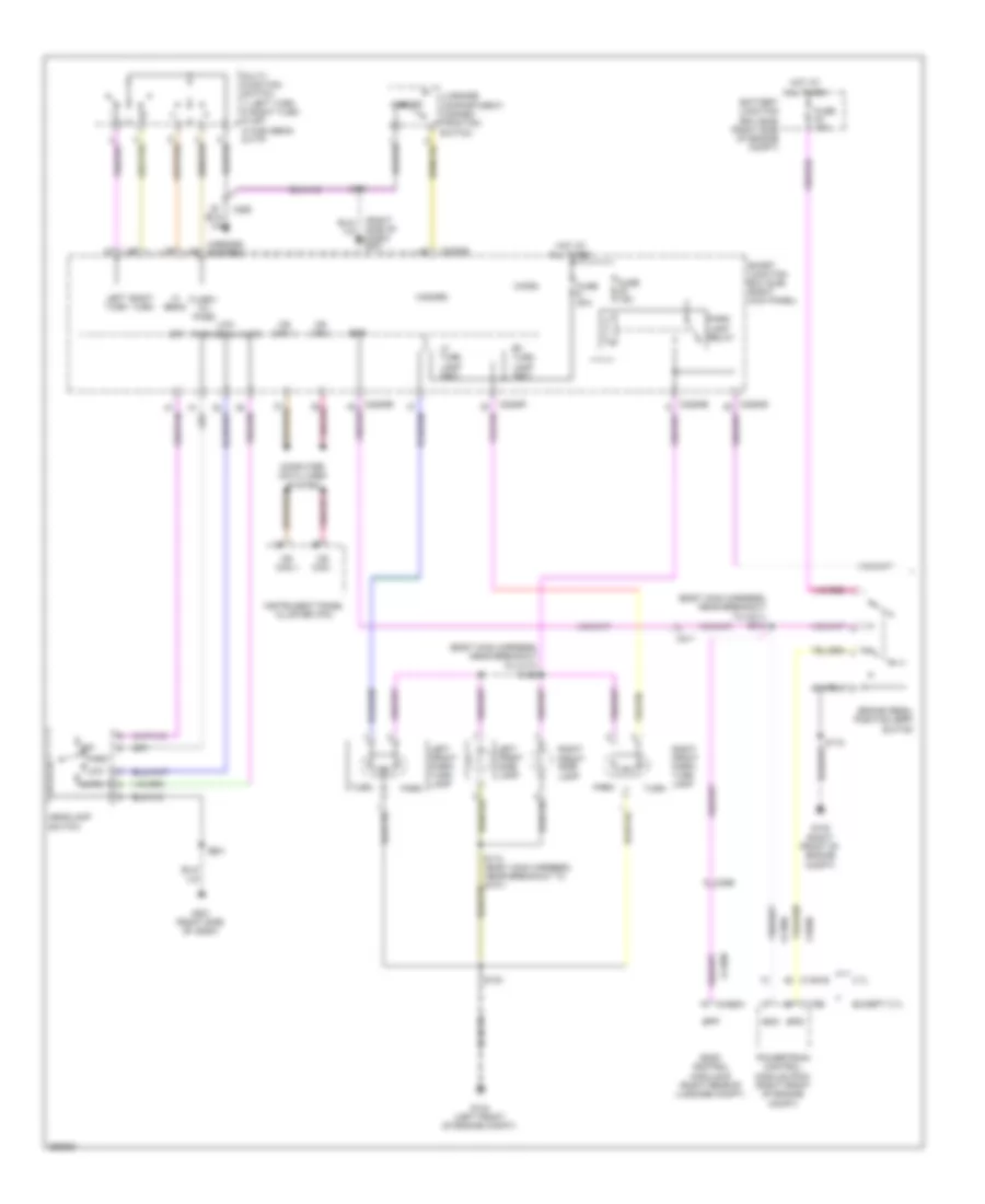 Exterior Lamps Wiring Diagram 1 of 2 for Ford Mustang 2012