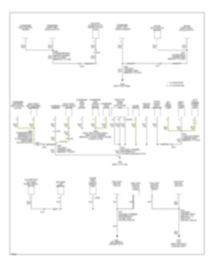 Ground Distribution Wiring Diagram (2 of 4) for Ford Mustang 2012