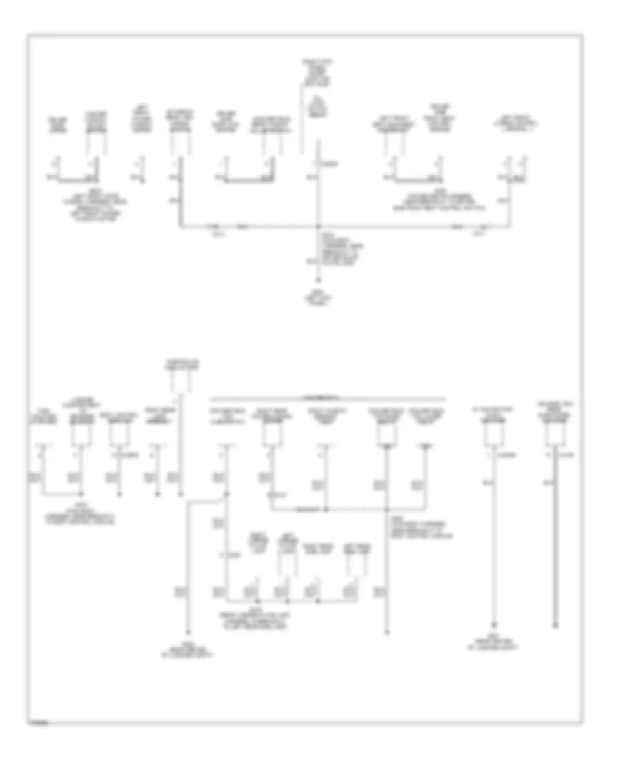 Ground Distribution Wiring Diagram (3 of 4) for Ford Mustang 2012
