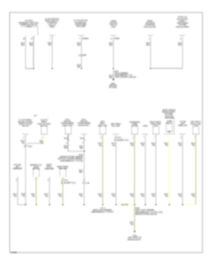 Ground Distribution Wiring Diagram 4 of 4 for Ford Mustang 2012