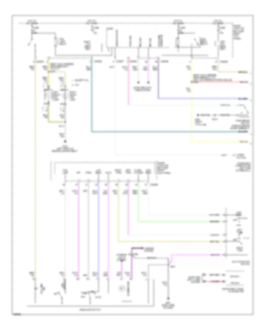 Headlights Wiring Diagram, without High Intensity Gas Discharge Headlights (1 of 2) for Ford Mustang 2012
