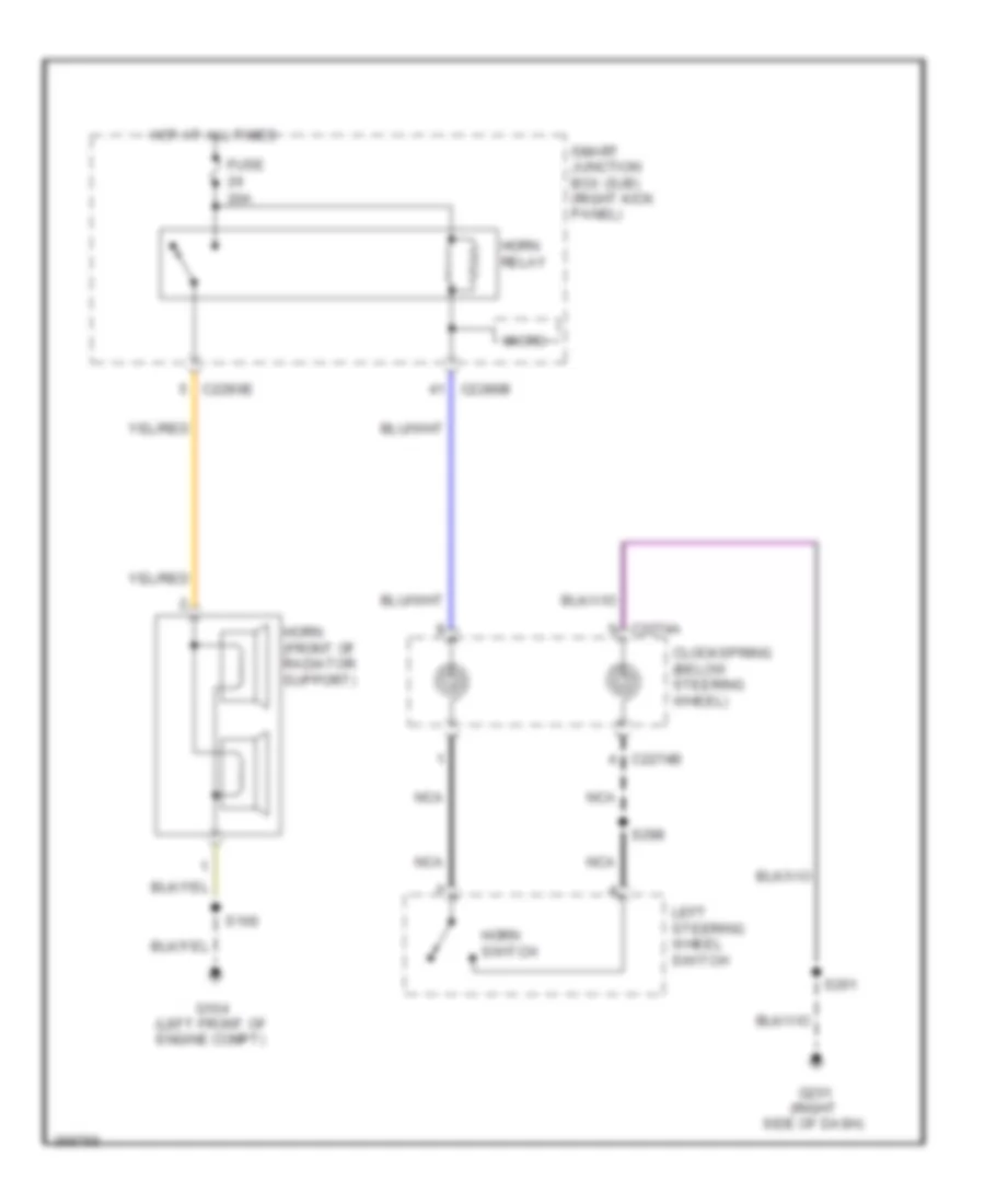 Horn Wiring Diagram for Ford Mustang 2012