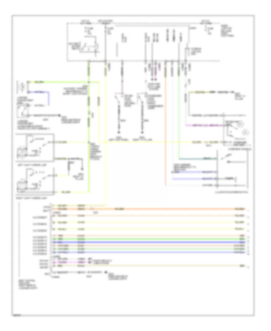 Courtesy Lamps Wiring Diagram 1 of 2 for Ford Mustang 2012