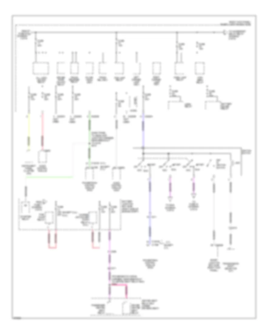 Power Distribution Wiring Diagram 4 of 5 for Ford Mustang 2012