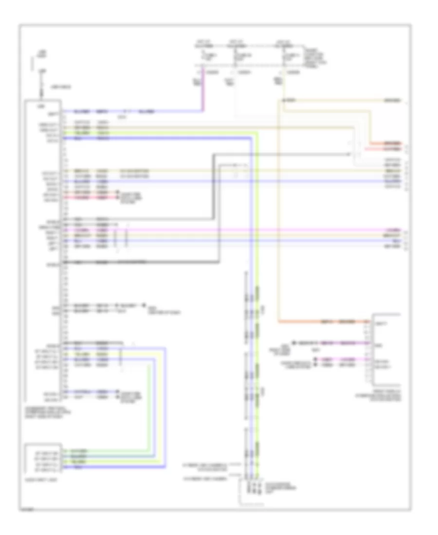 SYNC Radio Wiring Diagram 1 of 2 for Ford Mustang 2012