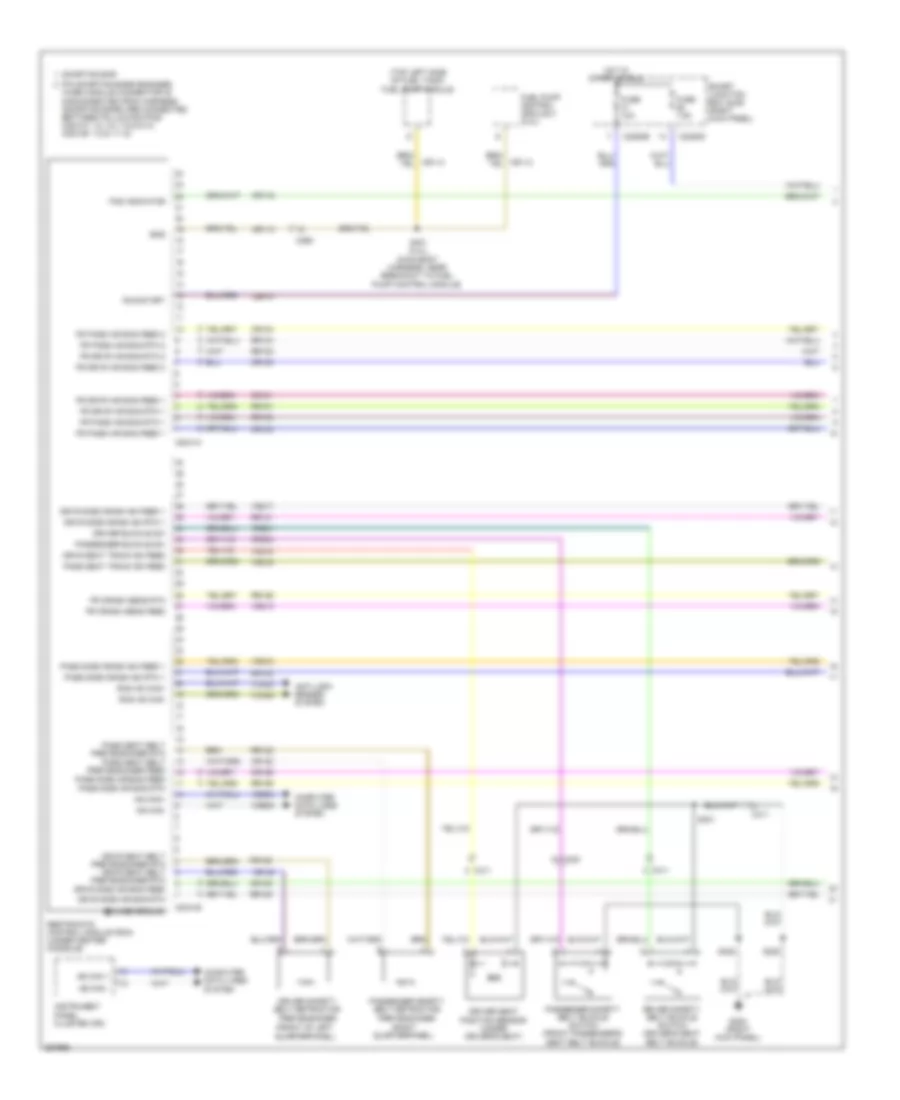 Supplemental Restraints Wiring Diagram 1 of 2 for Ford Mustang 2012