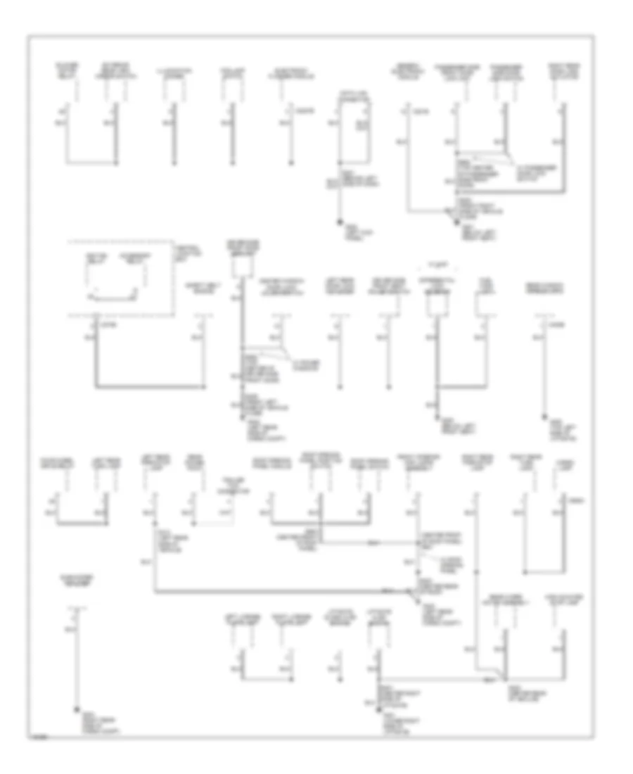 Ground Distribution Wiring Diagram 3 of 3 for Ford Escape 2002