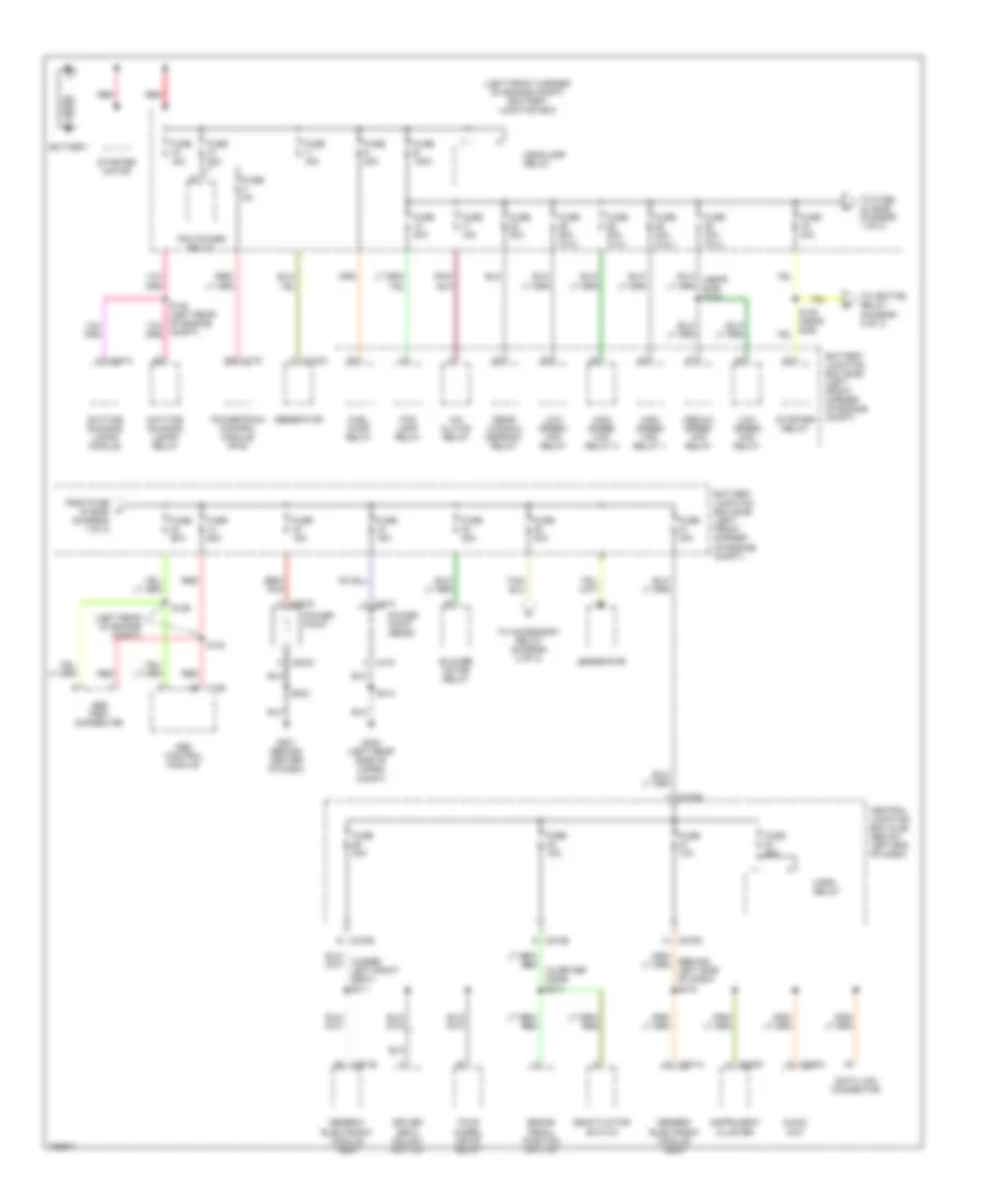 Power Distribution Wiring Diagram 1 of 3 for Ford Escape 2002